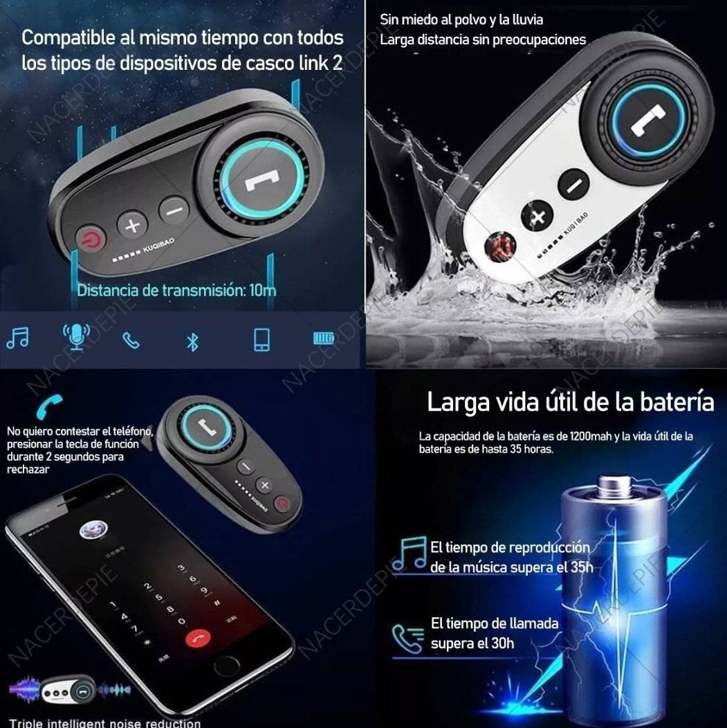 Casco Moto Modular Bluetooth Integrado